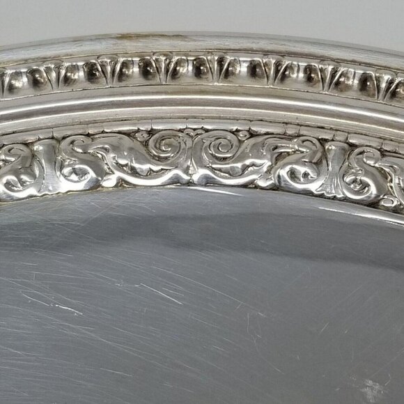 Reed and Barton 10.5” Silver-Plated Serving Platter #1201 - Picture 3 of 9